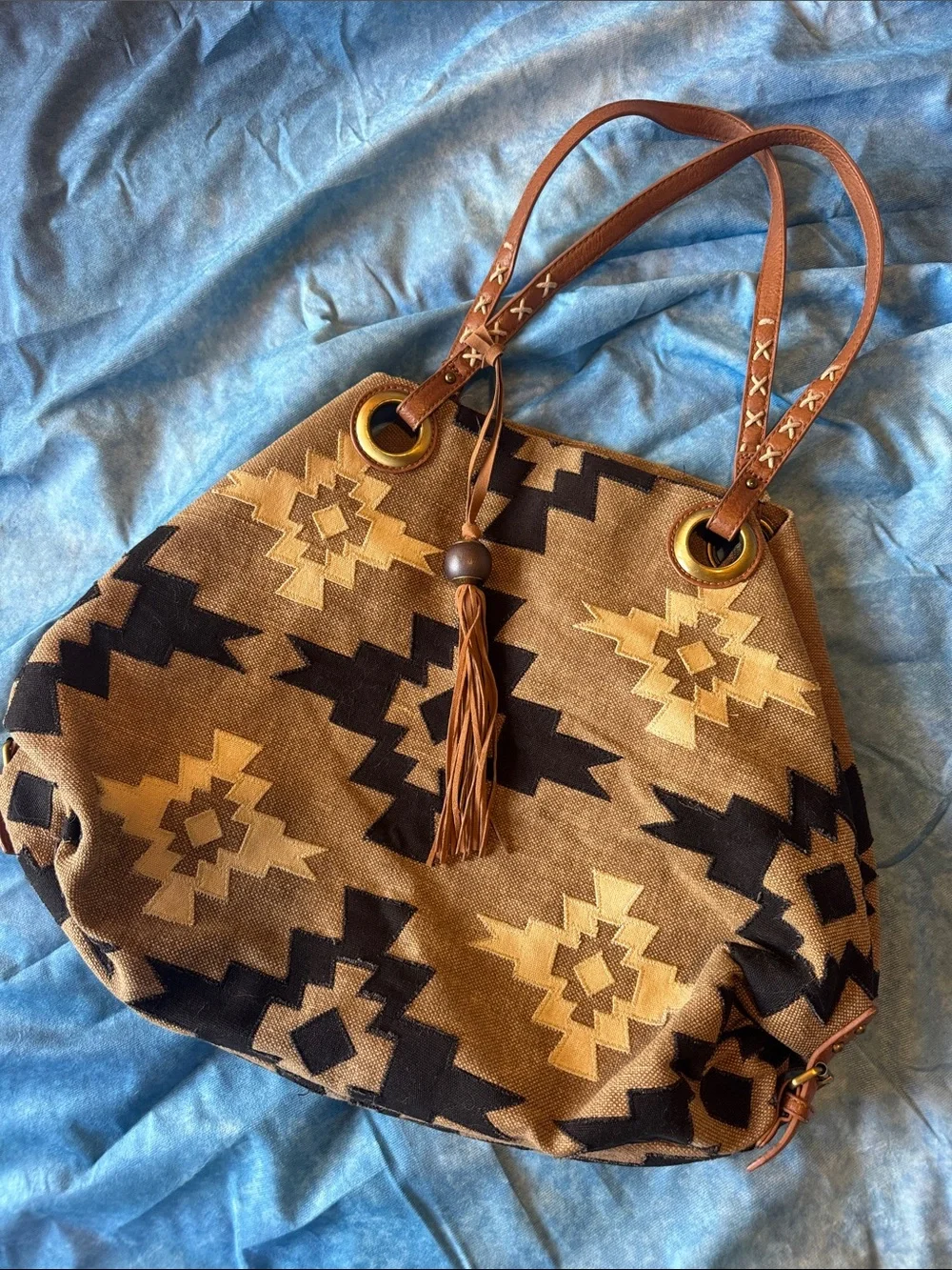 Lucky Brand Western Southwestern Statement Tote